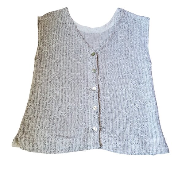 Women's Cut Loose Reversible Vest Size Medium Shades of Grey/Taupe - Picture 3 of 8